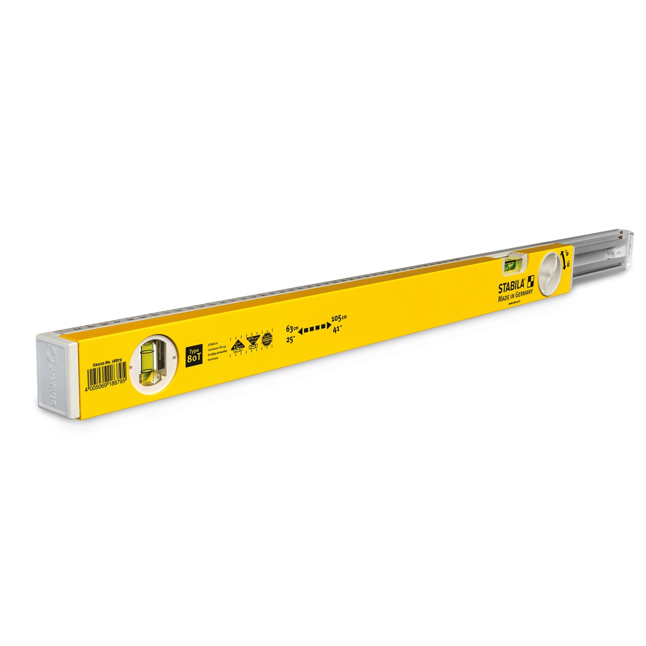 STABILA 80T ADJUSTABLE LENGTH LEVEL (25" - 41") - Kilrich Building Centres