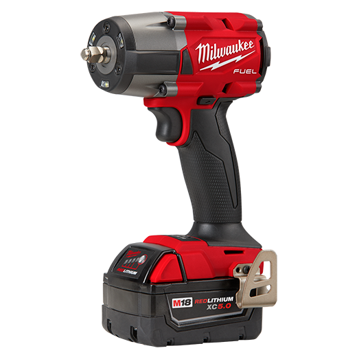 Main 2 - MILWAUKEE M18 FUEL 3/8" MID-TORQUE IMPACT WRENCH KIT w/ FRICTION RING, (2) XC5.0 BATTERIES, CHARGER & REDLINK -