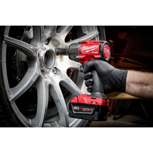Main 5 - MILWAUKEE M18 FUEL 3/8" MID-TORQUE IMPACT WRENCH KIT w/ FRICTION RING, (2) XC5.0 BATTERIES, CHARGER & REDLINK -