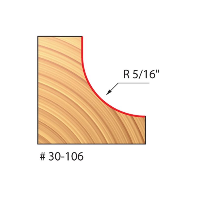 Main 2 - FREUD 1/2" RADIUS COVE ROUTER BIT -