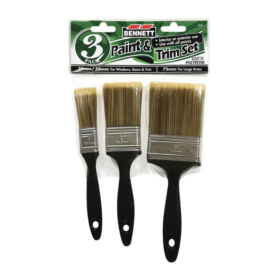 PAINT & TRIM 3PC BRUSH SET - Kilrich Building Centres