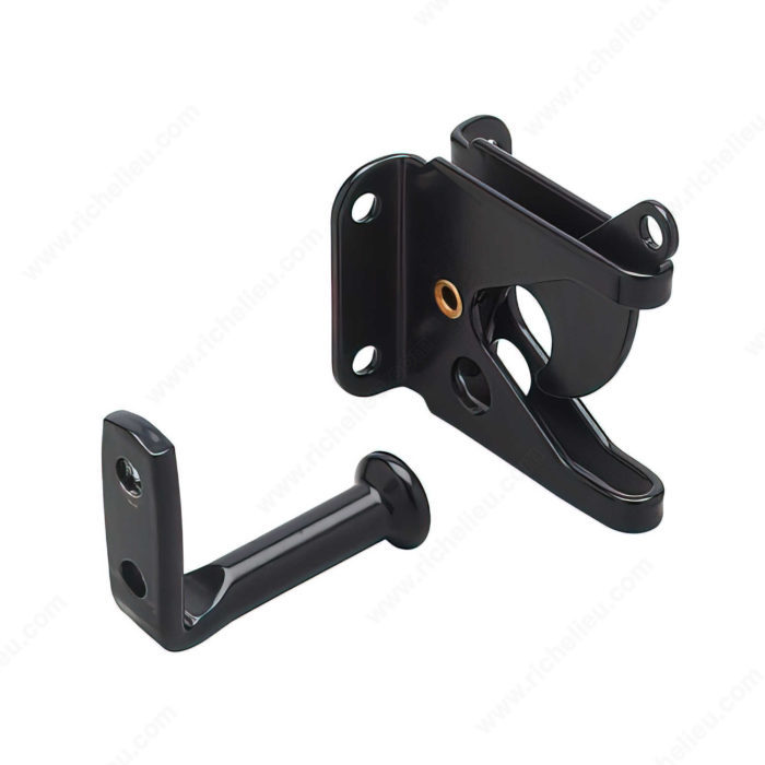 GATE LATCH w/ 90° BAR - FLAT BLACK - Kilrich Building Centres