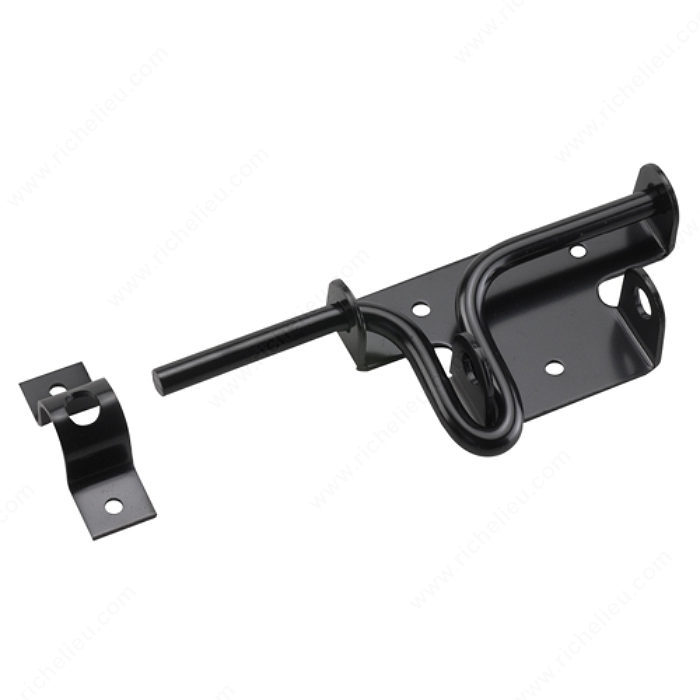 SLIDE-ACTION GATE LATCH - FLAT BLACK - Kilrich Building Centres