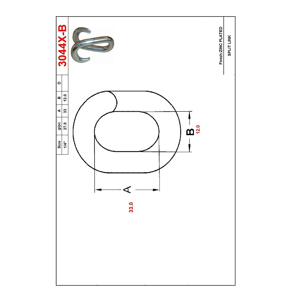 Main 2 - 1/4" SPLIT LINK -