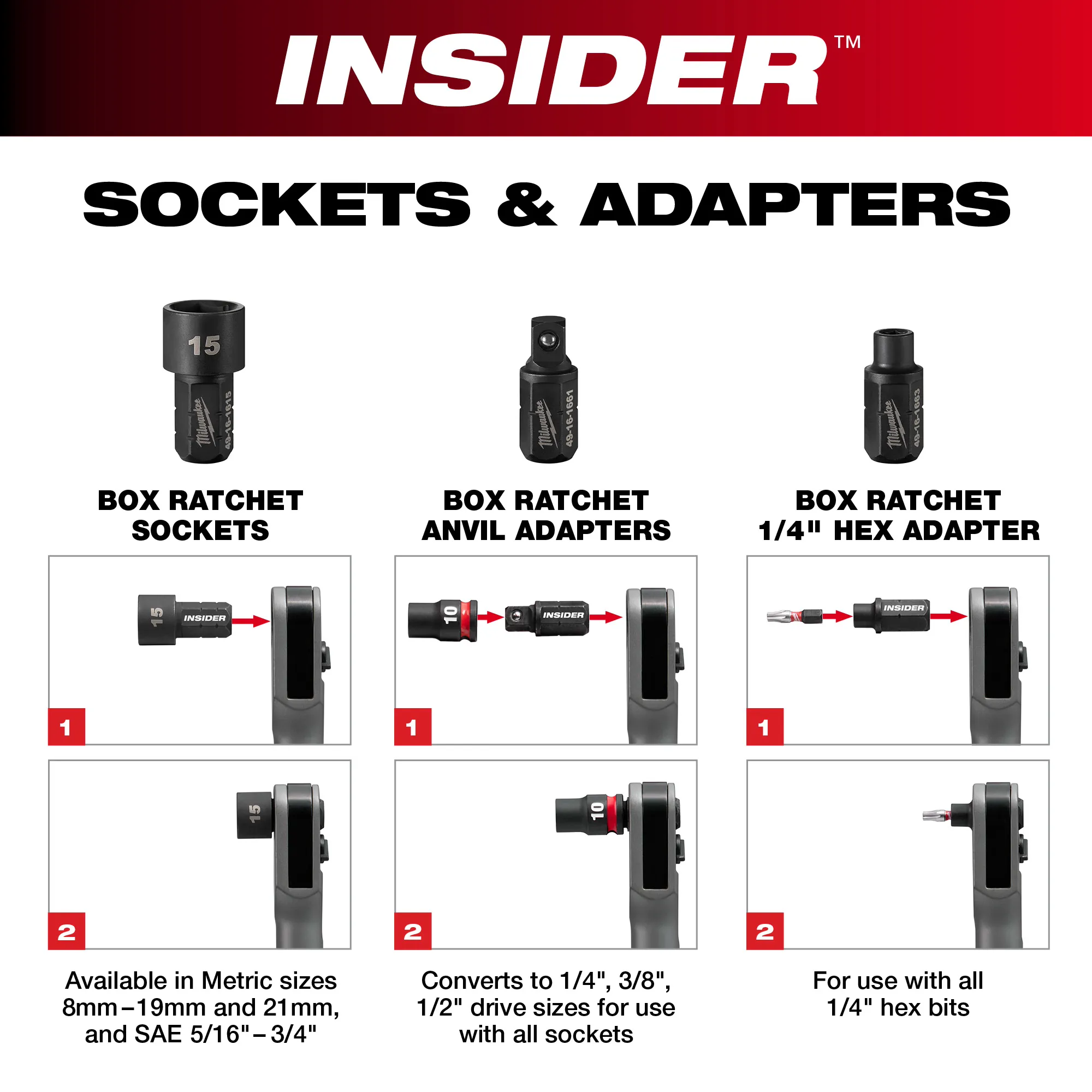 Main 3 - MILWAUKEE M12 FUEL INSIDER EXTENDED REACH BOX RATCHET (TOOL ONLY) -