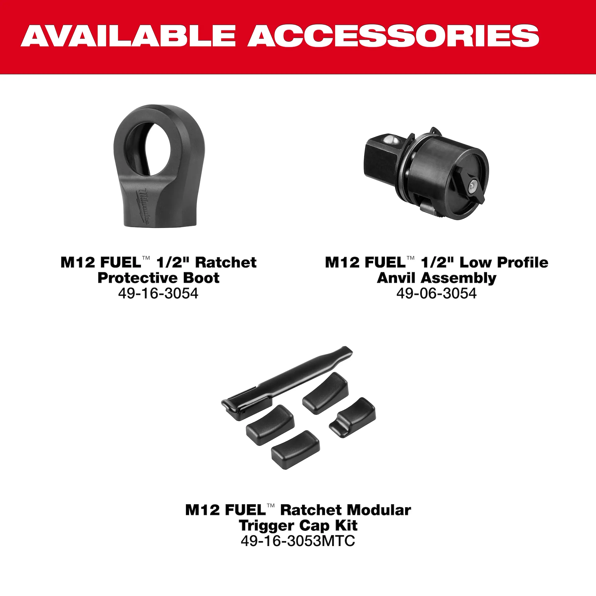 Main 7 - MILWAUKEE M12 FUEL 1/2" RATCHET (TOOL ONLY) -