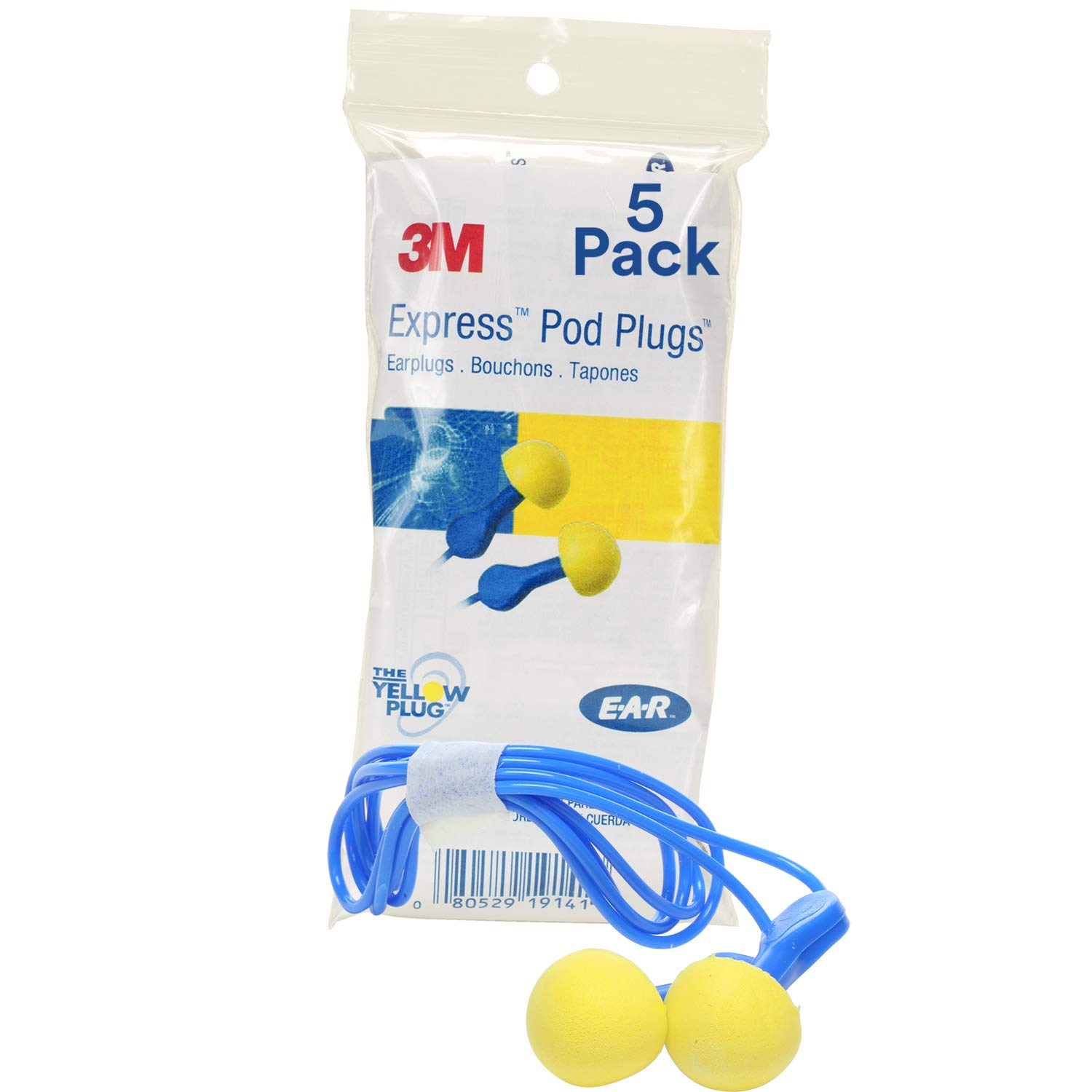 3M E-A-R EXPRESS POD PLUGS (CORDED, ASSORTED GRIPS) - Kilrich Building Centres