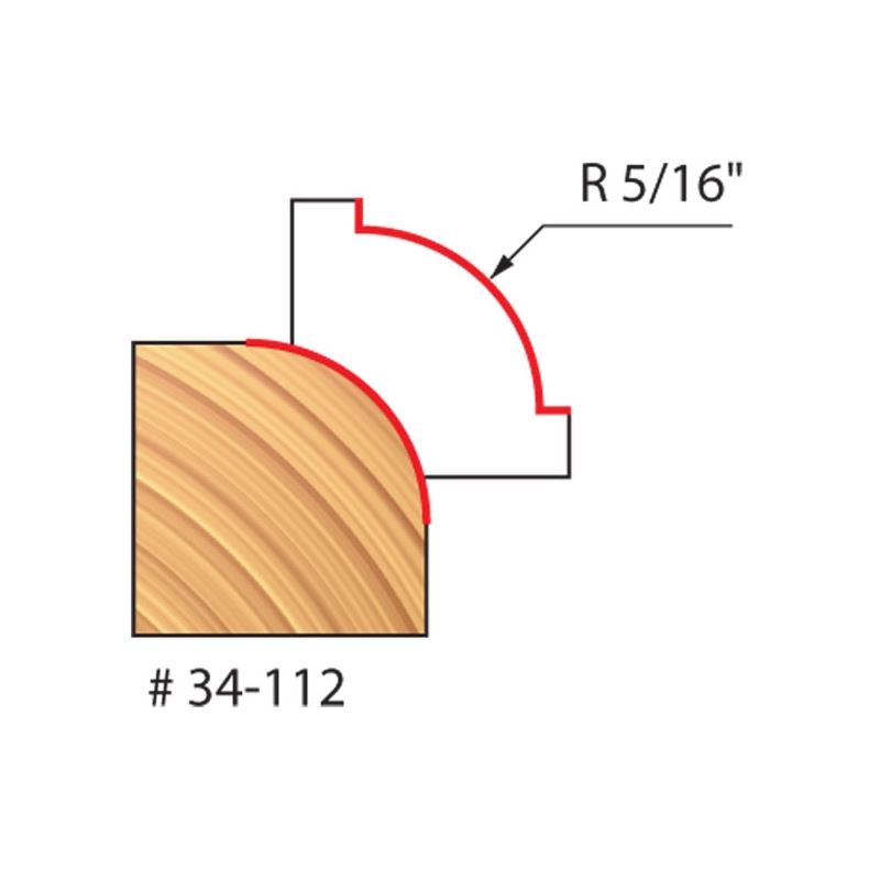 Main 2 - FREUD 5/16" RADIUS ROUNDING-OVER ROUTER BIT -
