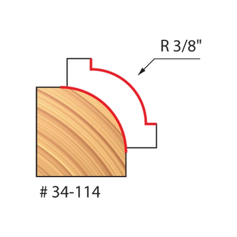 Main 2 - FREUD 3/8" RADIUS ROUNDING-OVER ROUTER BIT -