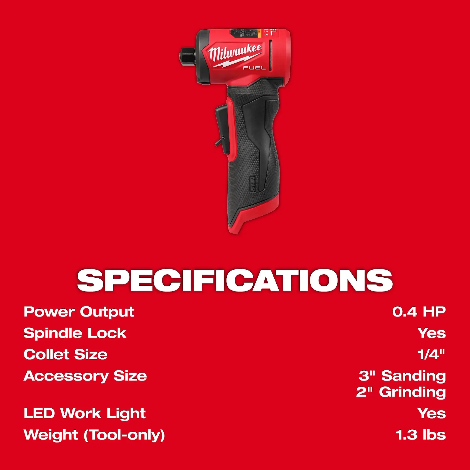 Main 4 - MILWAUKEE M12 FUEL RIGHT ANGLE DIE GRINDER -