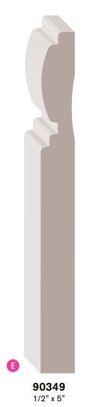 349 MDF PRIMED BASE (1/2"X5")
(SOLD IN 16' LENGTHS) - Kilrich Building Centres