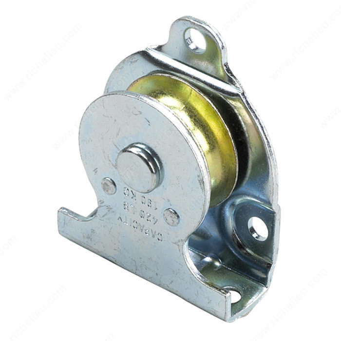 1-1/2" WALL / CEILING MOUNTED SINGLE PULLEY - ZINC-COATED - Kilrich Building Centres