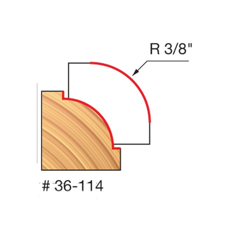 Main 2 - FREUD 3/8" RADIUS BEADING ROUTER BIT -