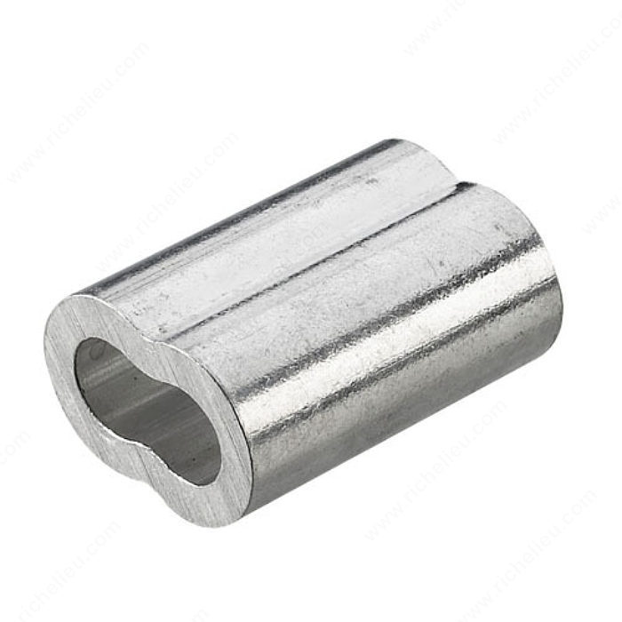 ALUMINUM OVAL SLEEVE - FOR 1/4" CABLE - Kilrich Building Centres