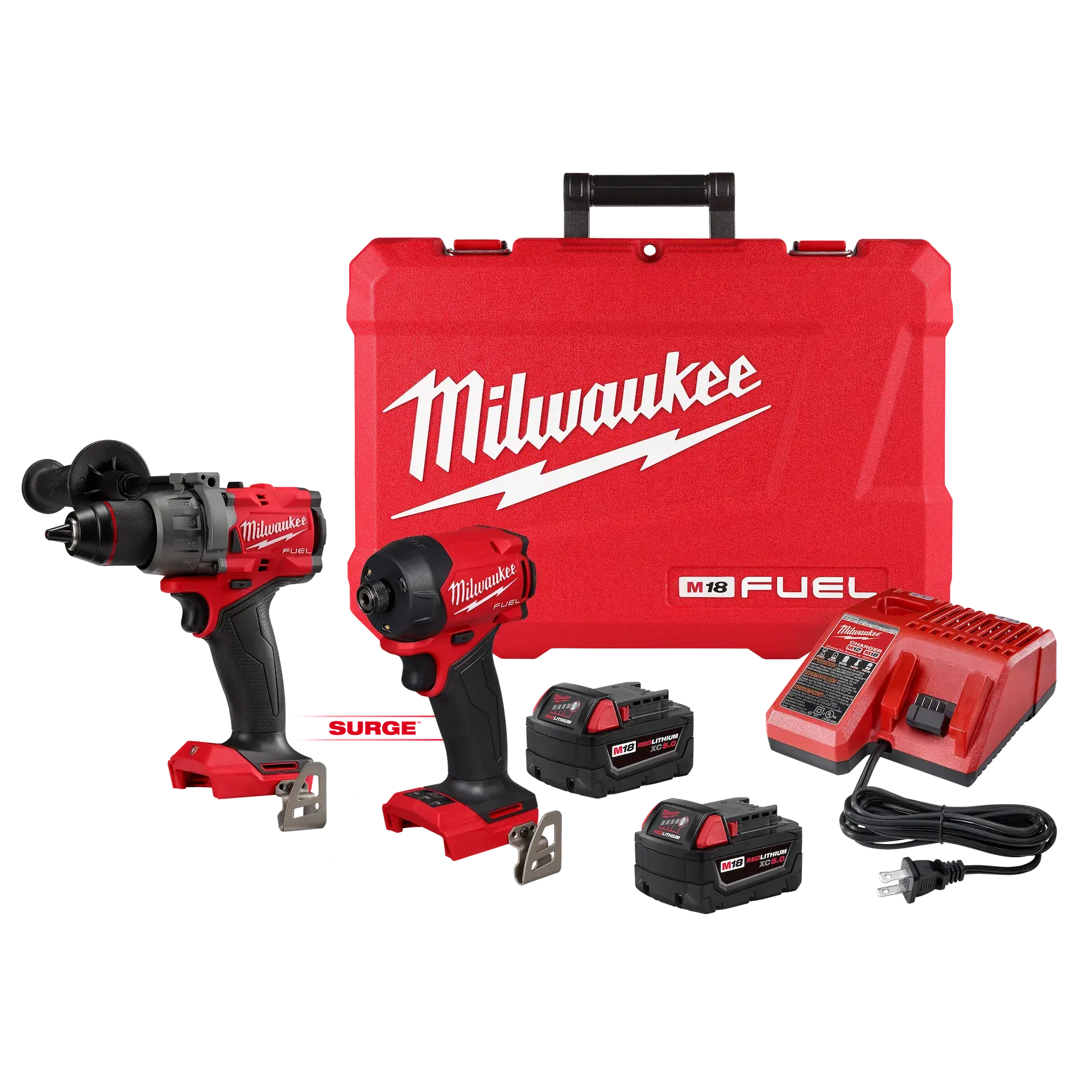 MILWAUKEE M18 FUEL GEN II 2-TOOL HAMMER DRILL & SURGE HYRDRAULIC DRIVER COMBO KIT - Kilrich Building Centres