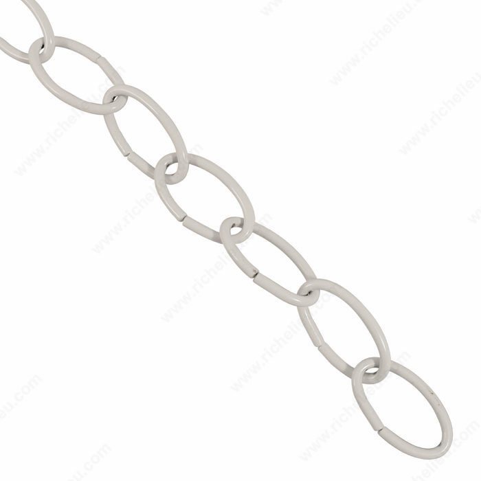 #10 OVAL CHAIN - WHITE (50' LONG) - Kilrich Building Centres
