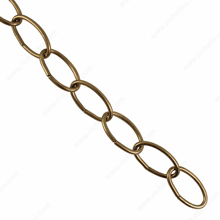 #10 OVAL CHAIN - SATIN CHROME (50' LONG) - Kilrich Building Centres
