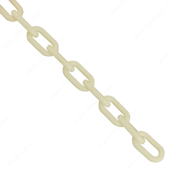 1/0 DOUBLE-LOOP CHAIN - WHITE POLY-COAT (100' LONG) - Kilrich Building Centres