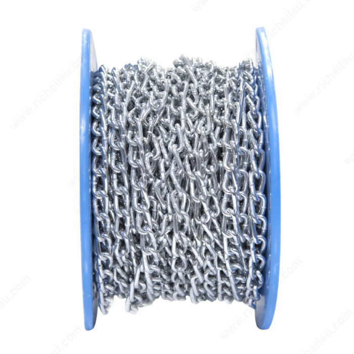 Main 2 - 2/0 MACHINE TWIST CHAIN - ZINC-COATED (75' LONG) -