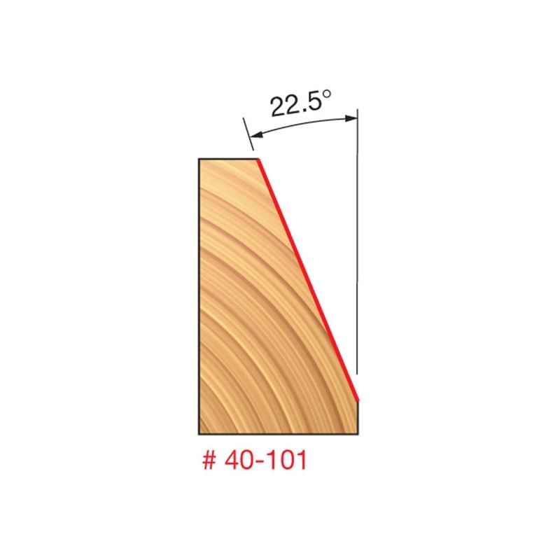 Main 2 - FREUD 1/2" 22.5° CHAMFER ROUTER BIT -