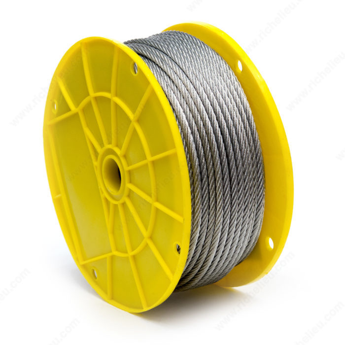 Main 2 - 1/4" 7x19 WIRE ROPE - GALVANIZED (250' REEL) -