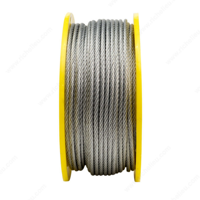 Main 3 - 1/4" 7x19 WIRE ROPE - GALVANIZED (250' REEL) -