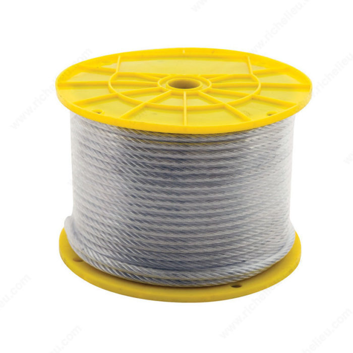 Main 4 - 1/4" 7x19 WIRE ROPE - GALVANIZED (250' REEL) -