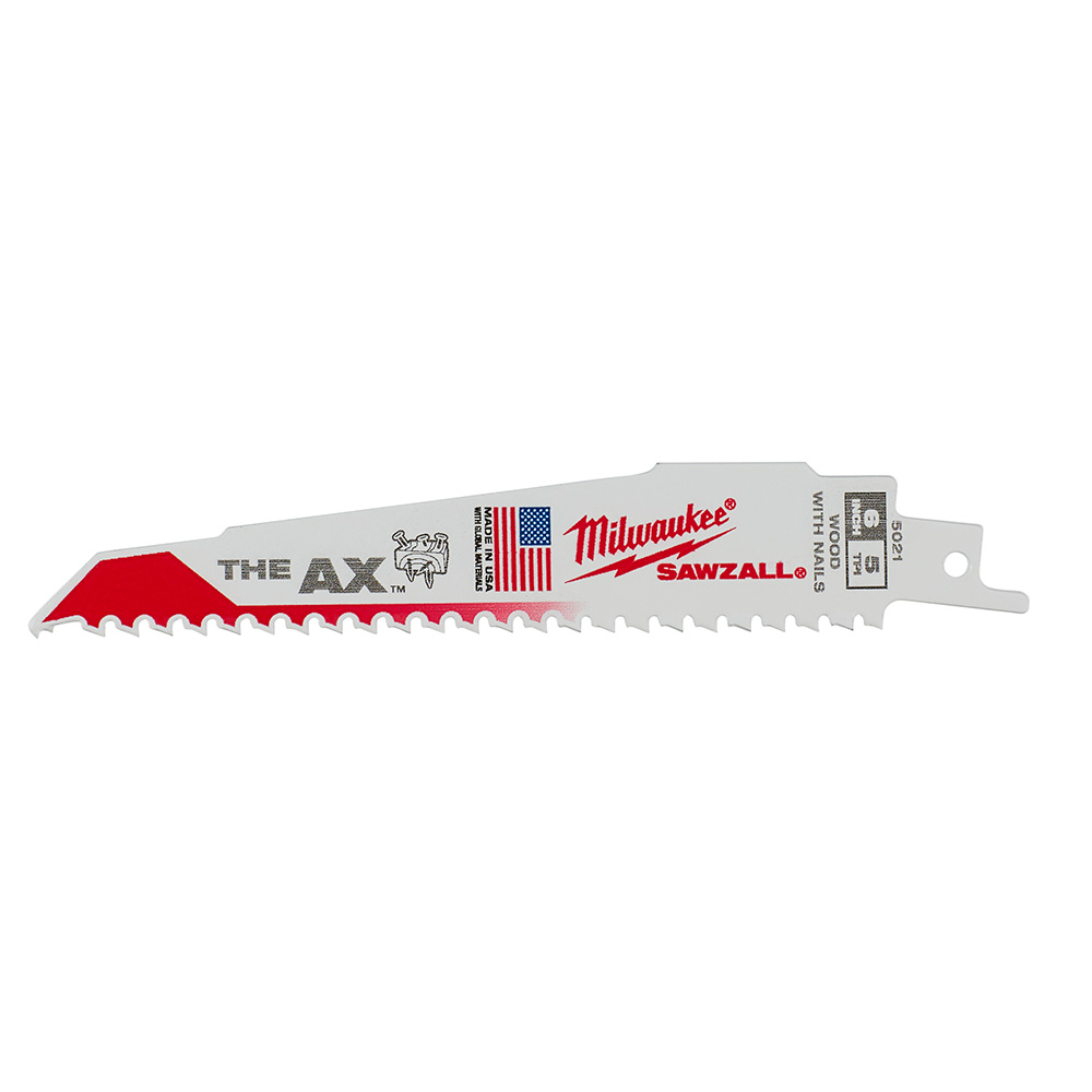 MILWAUKEE 6" 5-TPI "THE AX" SUPER SAWZALL BLADES (5 PACK) - Kilrich Building Centres