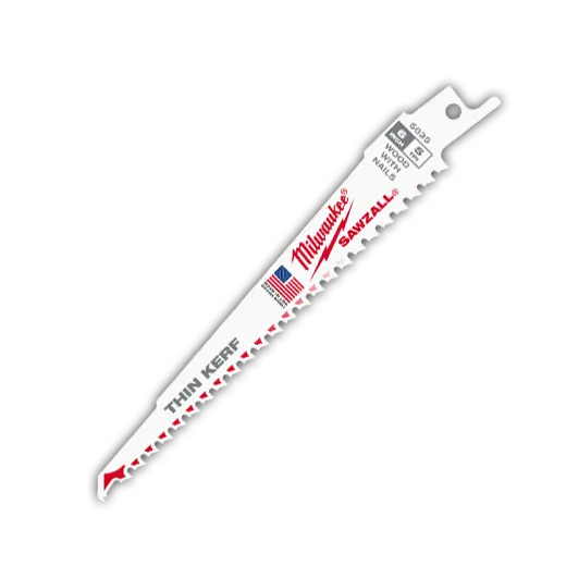 MILWAUKEE 6" 5-TPI "THIN KERF" SAWZALL BLADES (5 PACK) - Kilrich Building Centres
