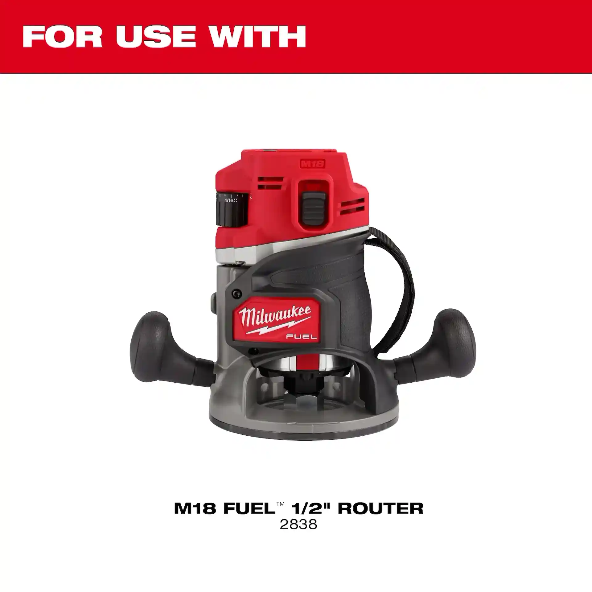 Main 3 - MILWAUKEE FUEL 1/2" ROUTER PLUNGE BASE -