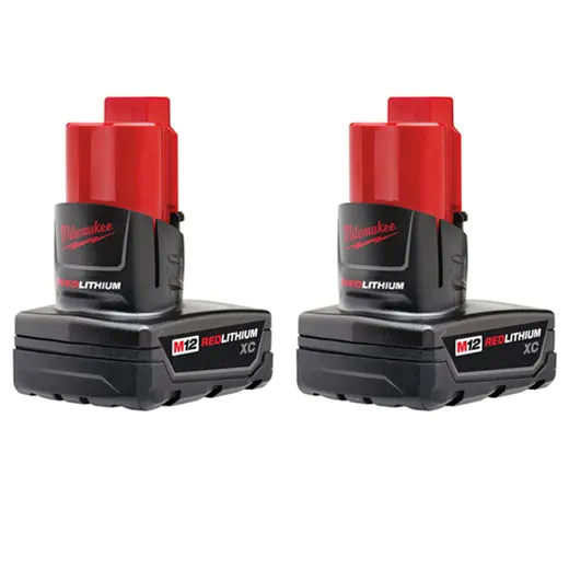 MILWAUKEE M12 REDLITHIUM XC HIGH CAPACITY BATTERY (2 PACK) - Kilrich Building Centres