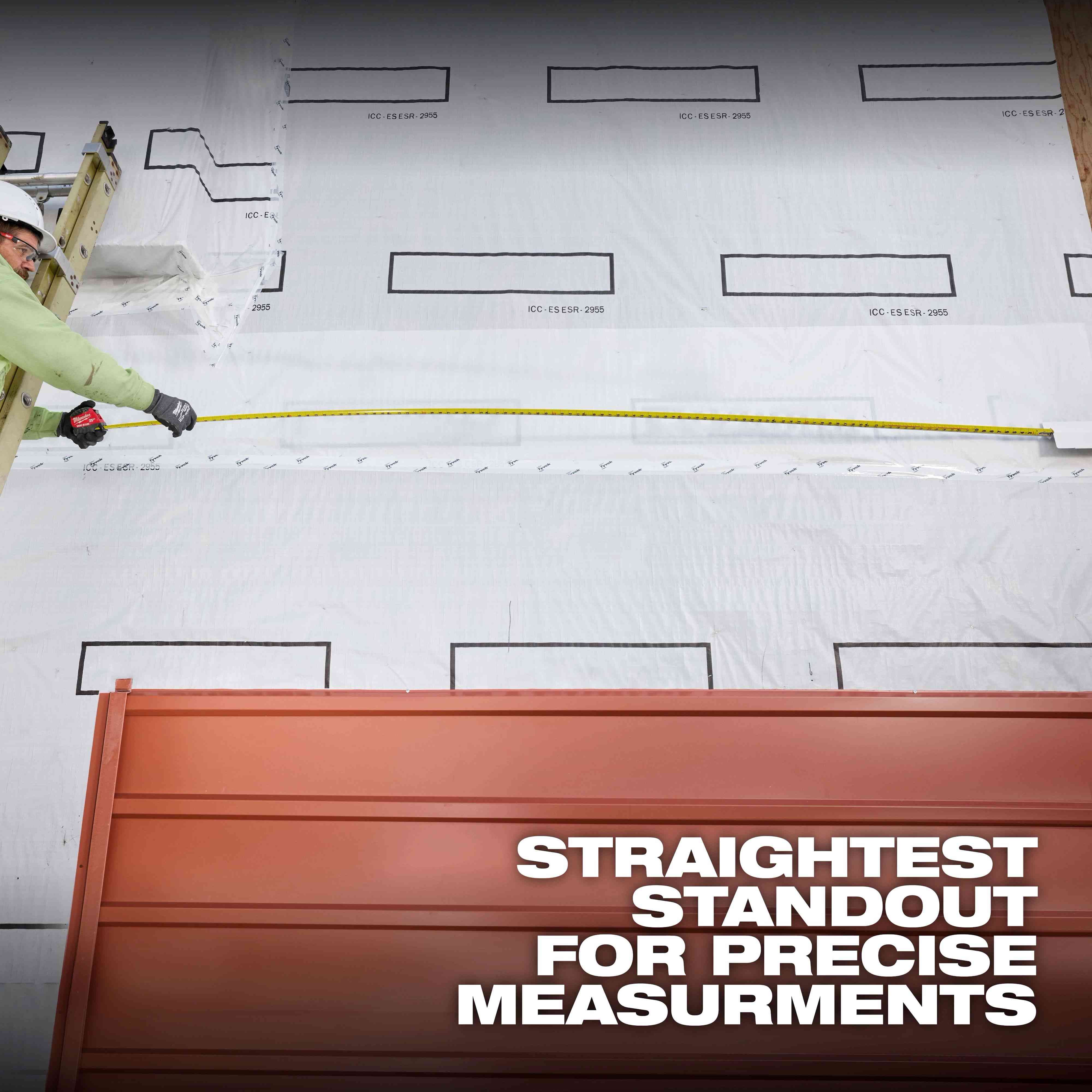 Main 5 - MILWAUKEE 35' WIDE-BLADE TAPE MEASURE w/ 14' STANDOUT -