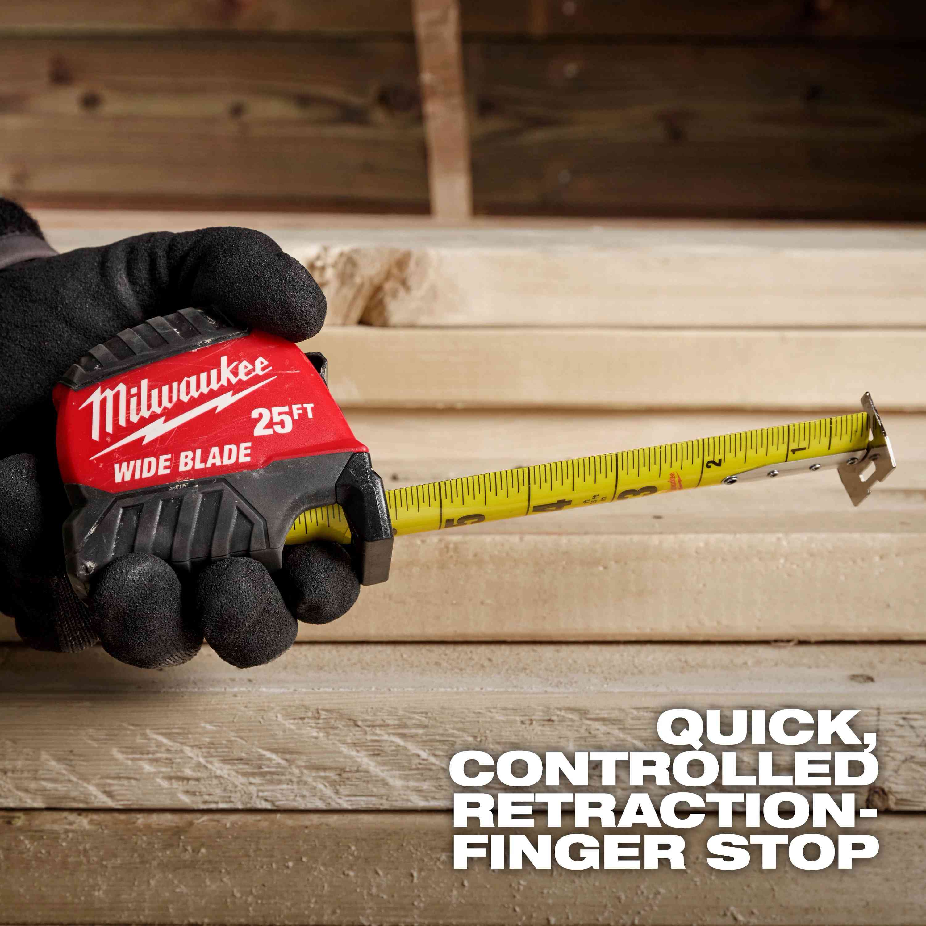 Main 6 - MILWAUKEE 35' WIDE-BLADE TAPE MEASURE w/ 14' STANDOUT -
