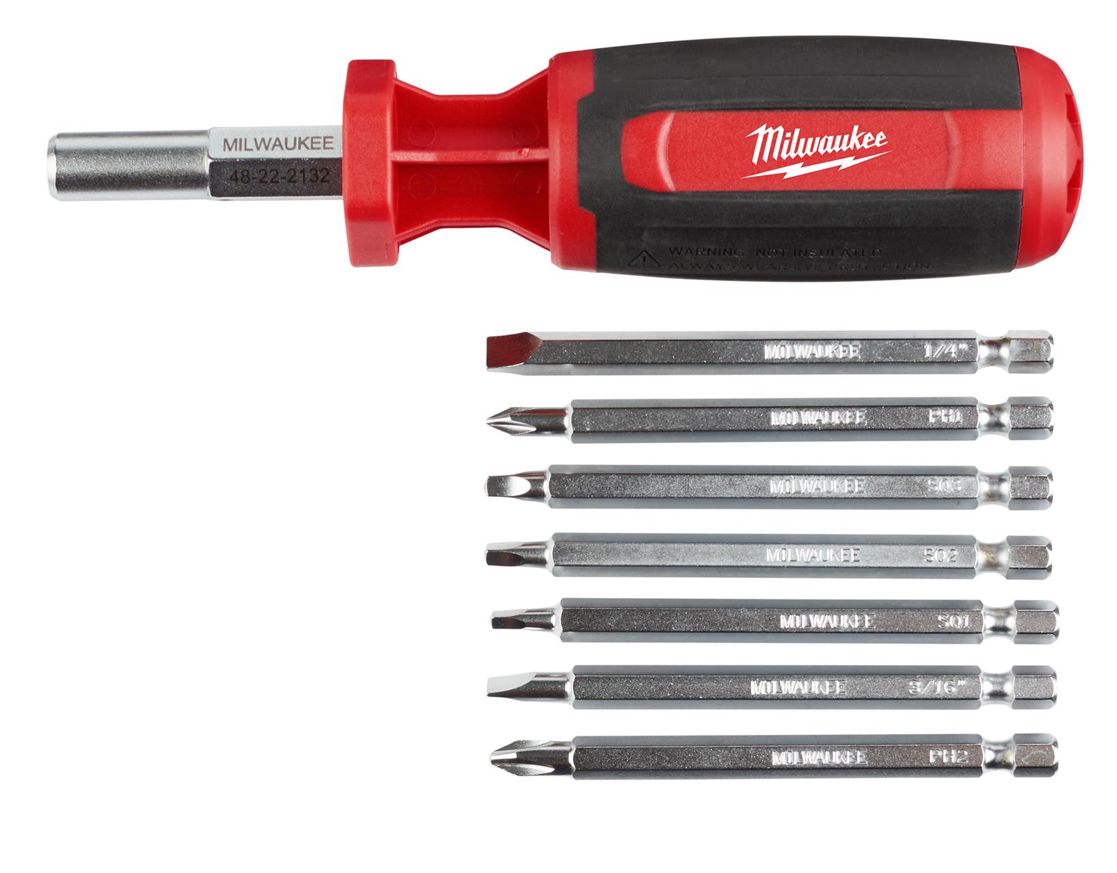 MILWAUKEE 9-IN-1 SQUARE DRIVE MULTI-BIT DRIVER - Kilrich Building Centres