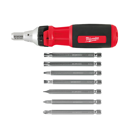 MILWAUKEE 10-IN-1 ECX MULTI-BIT RACHETING SCREWDRIVER *DISCONTINUED* - Kilrich Building Centres
