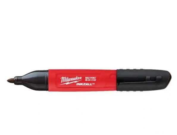 MILWAUKEE MEDIUM-POINT MARKERS - BLACK (2 PACK) - Kilrich Building Centres