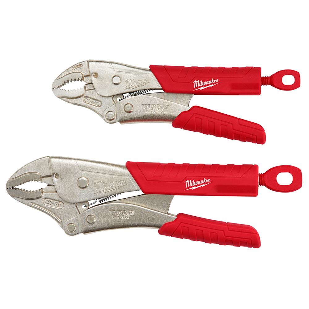 MILWAUKEE TORQUE-LOCK CURVED JAW LOCKING PLIERS SET (2 PACK) - Kilrich Building Centres