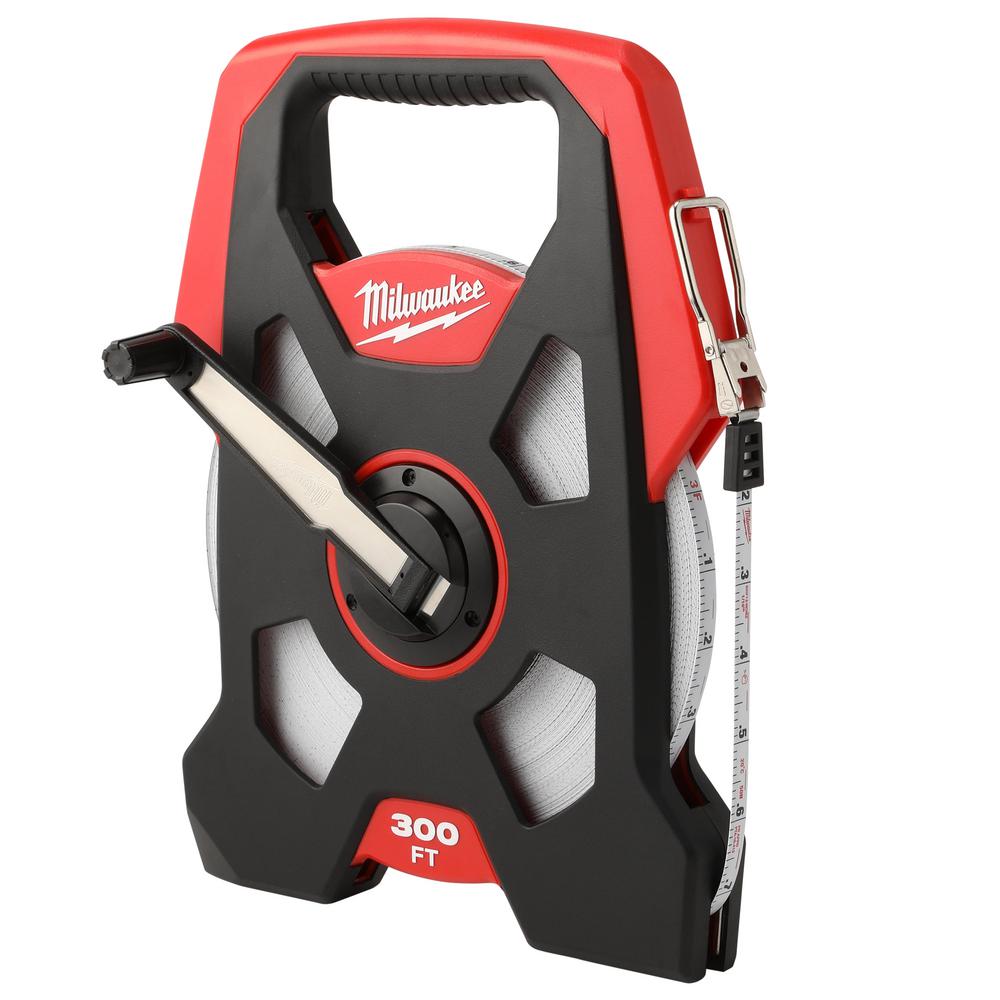 MILWAUKEE 300' OPEN REEL LONG TAPE MEASURE - Kilrich Building Centres