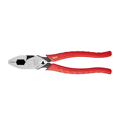 MILWAUKEE 9" COMFORT GRIP HIGH LEVERAGE LINEMAN'S PLIERS w/ CRIMPER - Kilrich Building Centres
