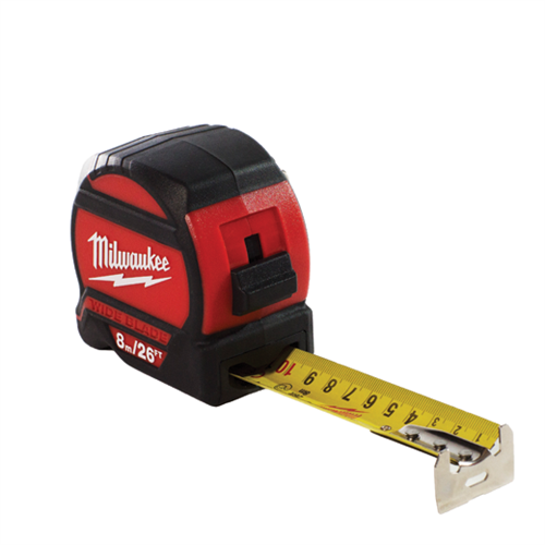 MILWAUKEE 26' / 8m WIDE-BLADE TAPE MEASURE - Kilrich Building Centres