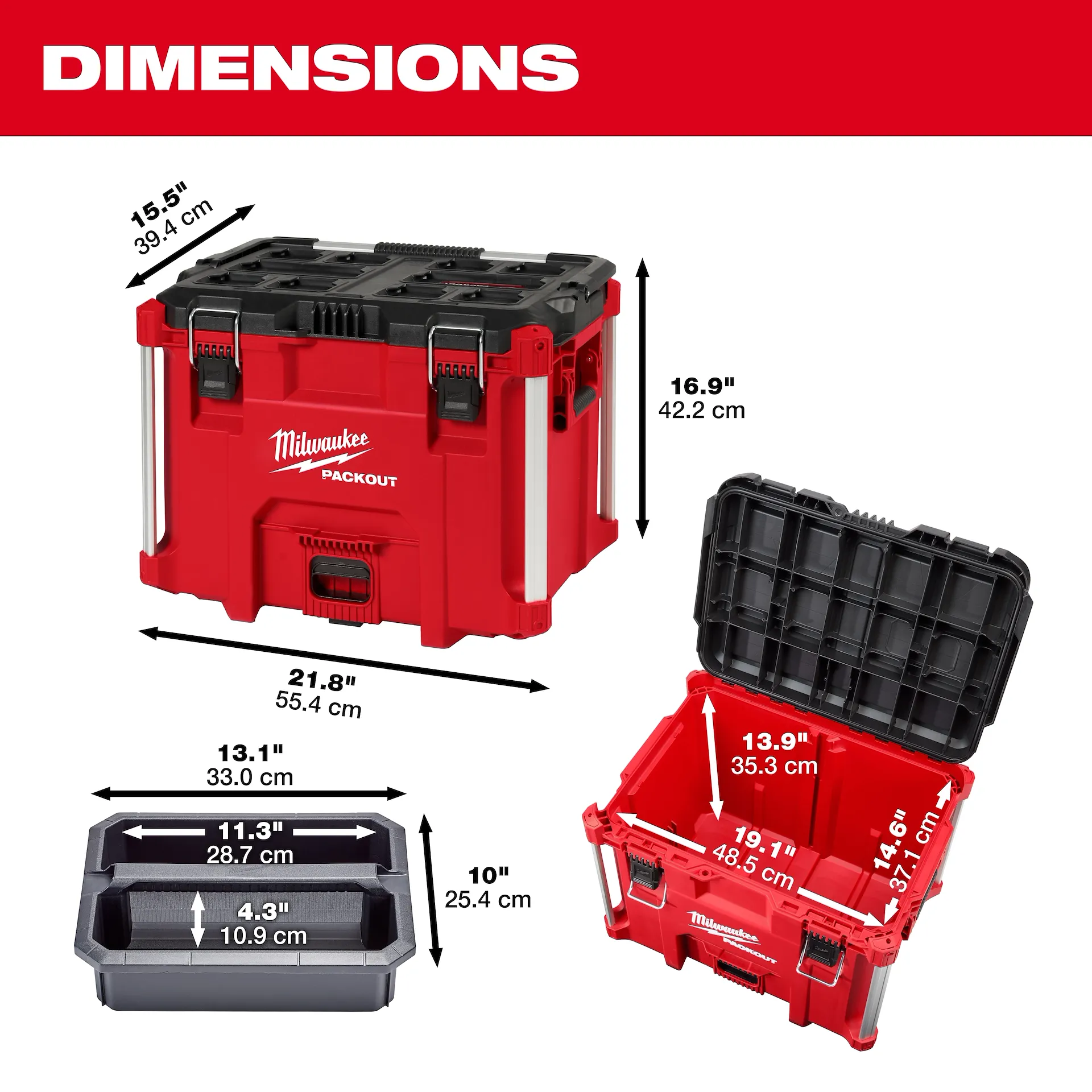 Main 3 - MILWAUKEE PACKOUT XL TOOL BOX -