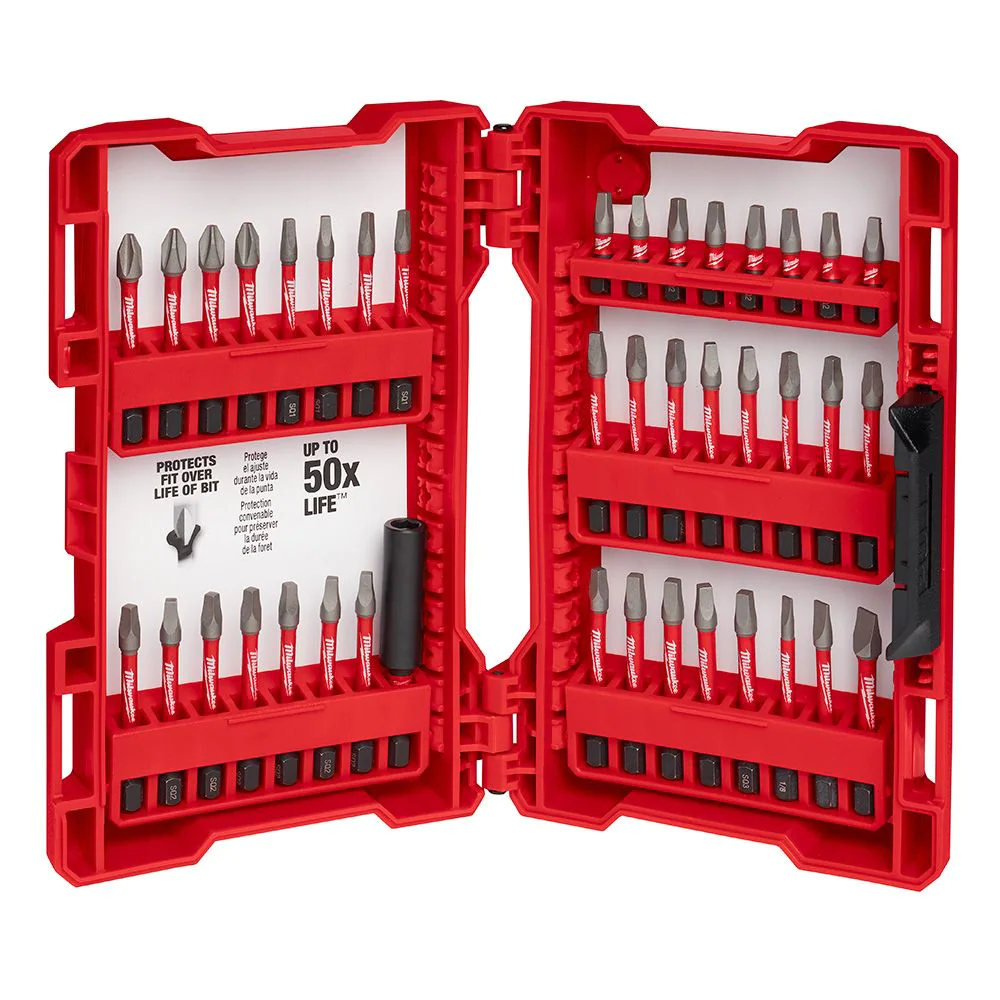 MILWAUKEE SHOCKWAVE IMPACT DUTY DRIVER BIT SET (40 PIECES) - Kilrich Building Centres