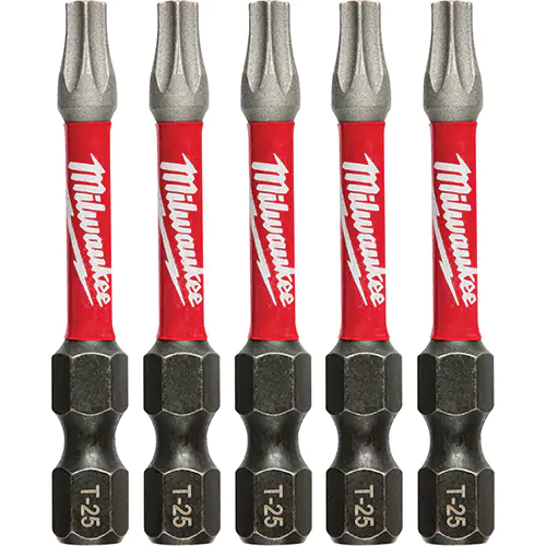 MILWAUKEE SHOCKWAVE 2" IMPACT POWER TORX T-25 BIT - 1/4" DRIVE - Kilrich Building Centres
