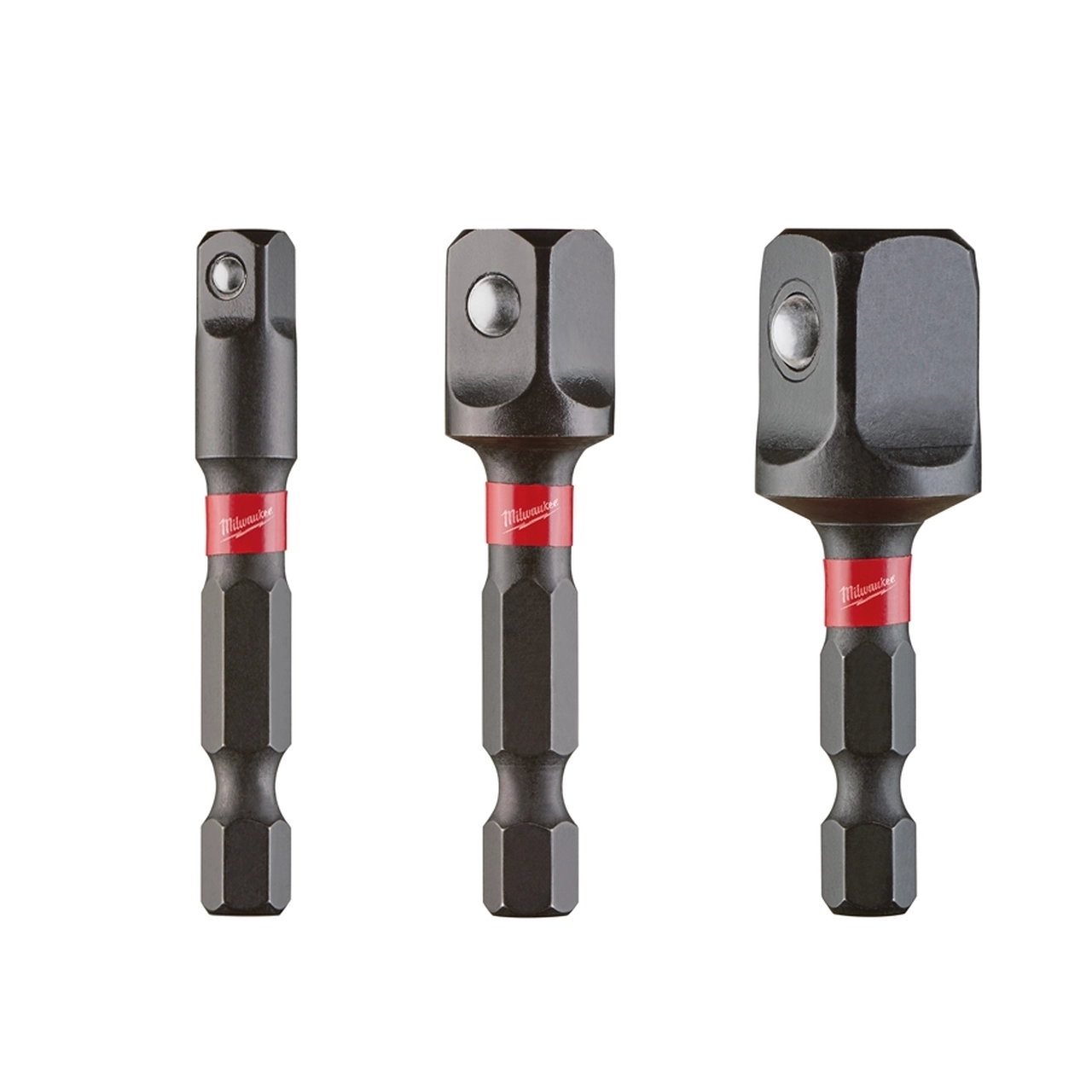 MILWAUKEE SHOCKWAVE 1/4" HEX. SOCKET ADAPTER SET (3 PACK) - Kilrich Building Centres