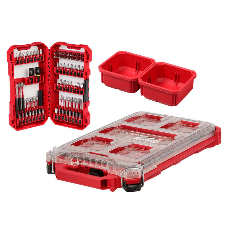 MILWAUKEE SHOCKWAVE IMPACT DUTY ALLOY STEEL DRIVER BIT SET w/ PACKOUT (70 PIECES) - Kilrich Building Centres