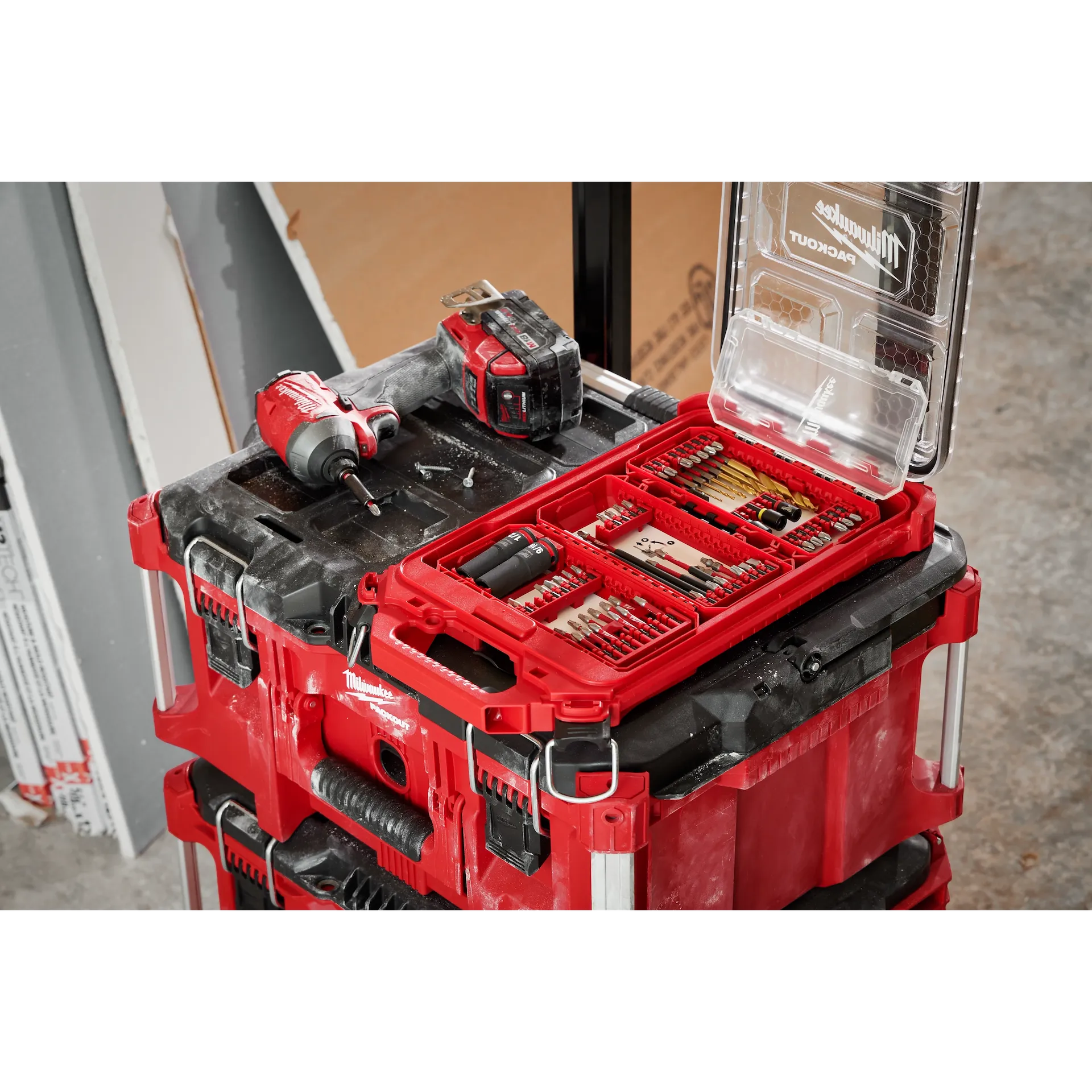 Main 2 - MILWAUKEE SHOCKWAVE DRILL, DRIVE & FASTEN PACKOUT SET (60 PIECES) -