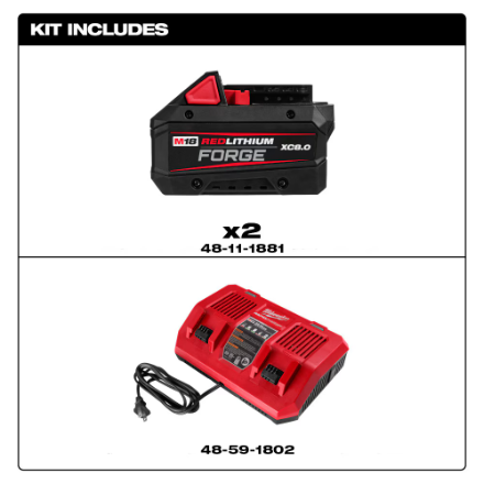 Main 4 - MILWAUKEE M18 FORGE XC8.0 RAPID CHARGER -