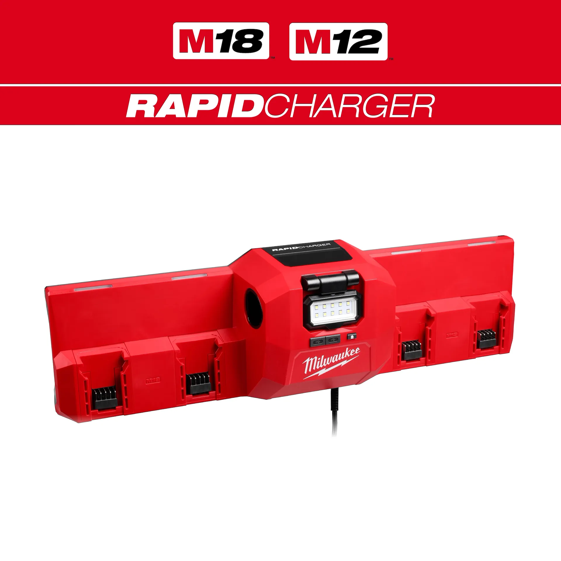 MILWAUKEE M18 and M12 GANGBOX RAPID CHARGER - Kilrich Building Centres
