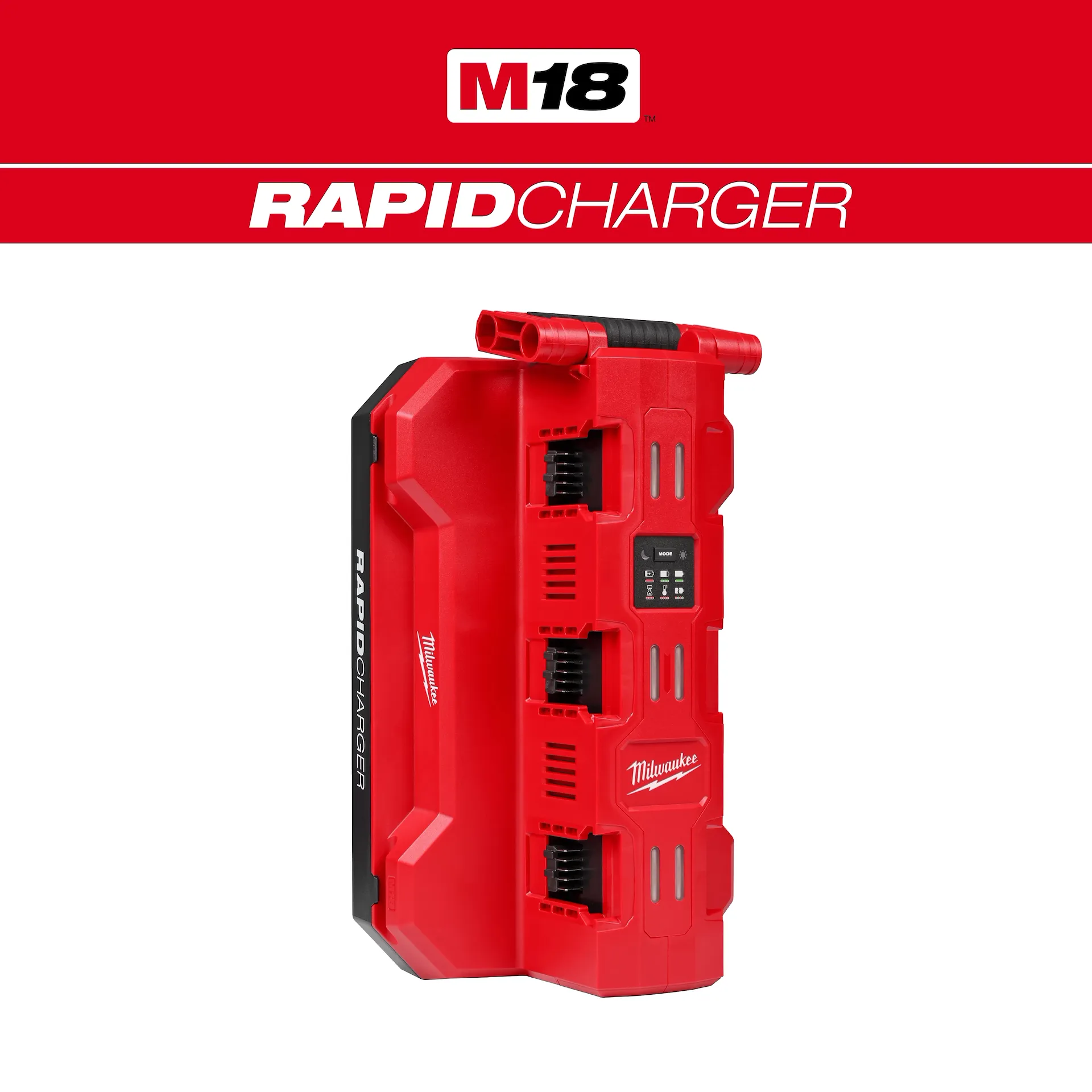 MILWAUKEE M18 SIX-BAY DAISY CHAIN RAPID CHARGER - Kilrich Building Centres