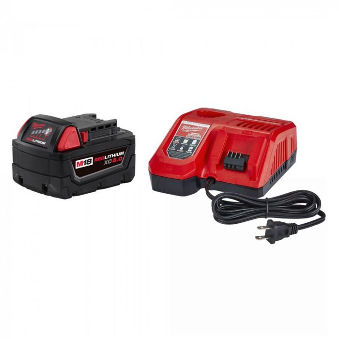 MILWAUKEE M18 REDLITHIUM EXTENDED CAPACITY XC5.0 STARTER KIT - Kilrich Building Centres